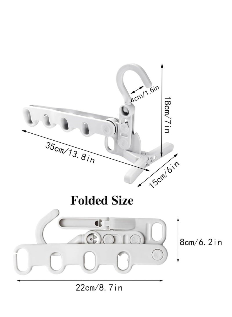 كابتن تيك Folding Clothes Drying Rack With 5 Holes, 4-Piece Clothes Airer Indoor, Foldable Portable Travel Hangers For Outdoor Camping Trips, Space Saving And Closet Organizer For Hotel, Apartments, Home - Image 4
