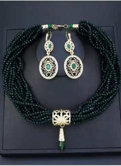 ANUM BY MUNA Luxury Handmade Jewelry Set with Green Beads – Elegant & Unique Design  - Image 1