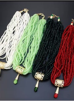 ANUM BY MUNA Luxury Handmade Jewelry Set with Green Beads – Elegant & Unique Design  - Image 2