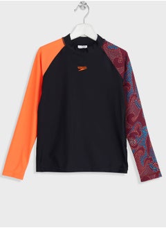 speedo Youth Logo Printed Swim Rashguard  - Image 1