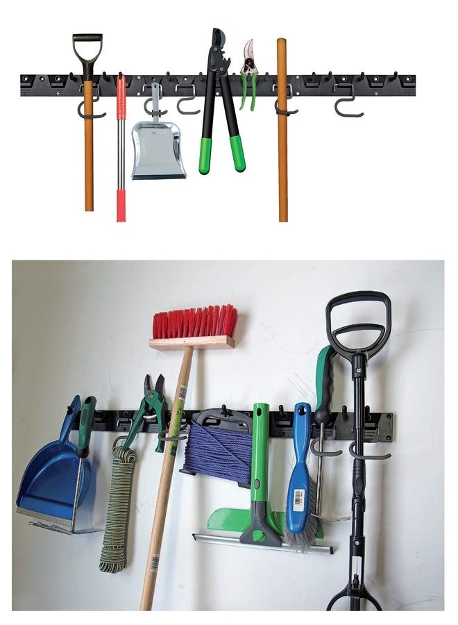 FITOOL Adjustable Storage System 48 Inch, Wall Holders for Tools, Mop Broom Holder, Garage Organizer, Garden Tool Organizer, Garage Storage - Image 2