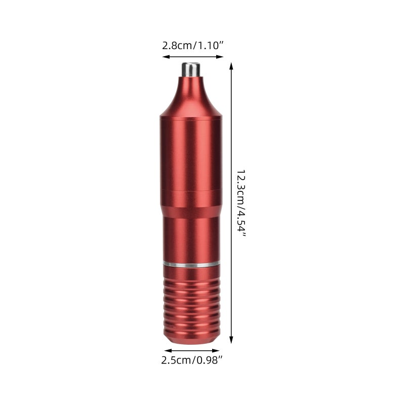 Rotary Tattoo Machine Pen: Red, Low Shaking Long-Lasting Operation, High-Speed Precise Line Creation - RCA Connector, High-Penetration Cartridge Needles for Professional Tattoo Artists - Image 4