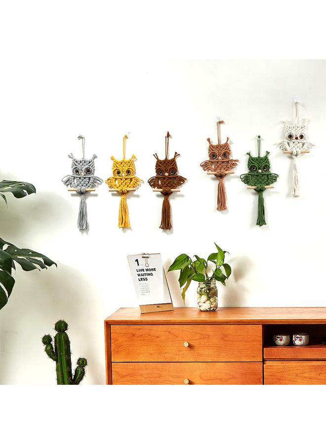 الأزرق جي دبليو قلادة البومة الشمالية الجديدة منسوجة يدويا نسيج البوهيمي المنزل ديكور غرفة الأطفال - Image 4