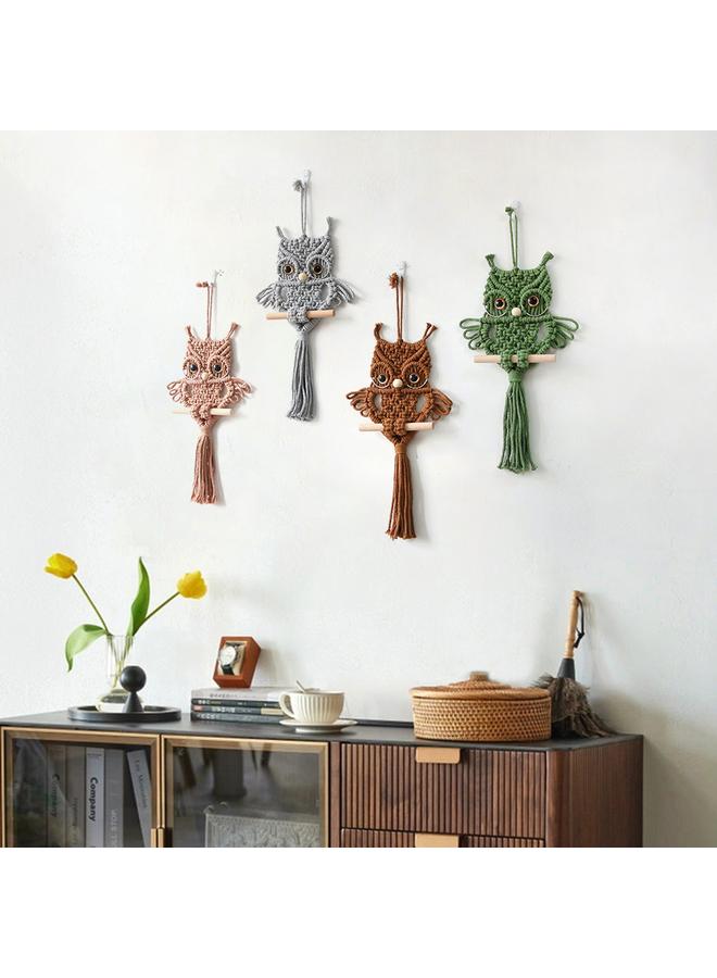 الأزرق جي دبليو قلادة البومة الشمالية الجديدة منسوجة يدويا نسيج البوهيمي المنزل ديكور غرفة الأطفال - Image 3