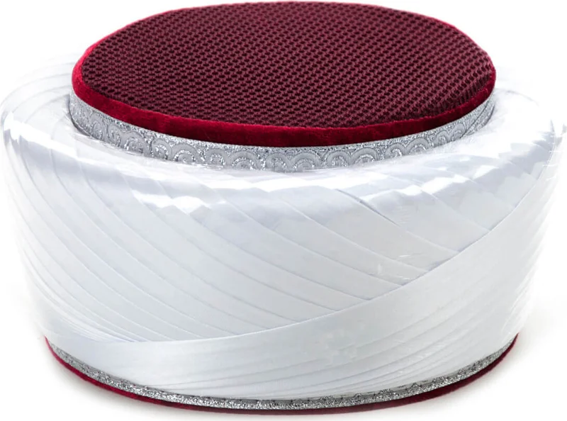 İhvan Ihvan Imam Cross Turban with Mesh White 57