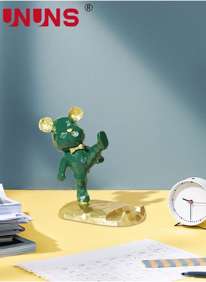 UNUNS - Bear Mobile Phone Holder,Cute Bear Phone Stand Desk Accessories,Home Office Desk Decor Compatible With All Smartphones Resin - Image 1