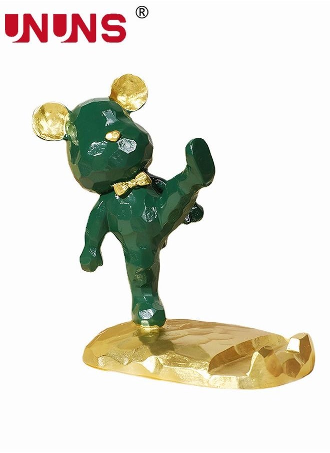 UNUNS - Bear Mobile Phone Holder,Cute Bear Phone Stand Desk Accessories,Home Office Desk Decor Compatible With All Smartphones Resin - Image 1
