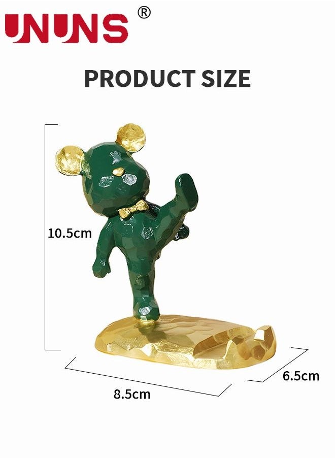 UNUNS - Bear Mobile Phone Holder,Cute Bear Phone Stand Desk Accessories,Home Office Desk Decor Compatible With All Smartphones Resin - Image 1