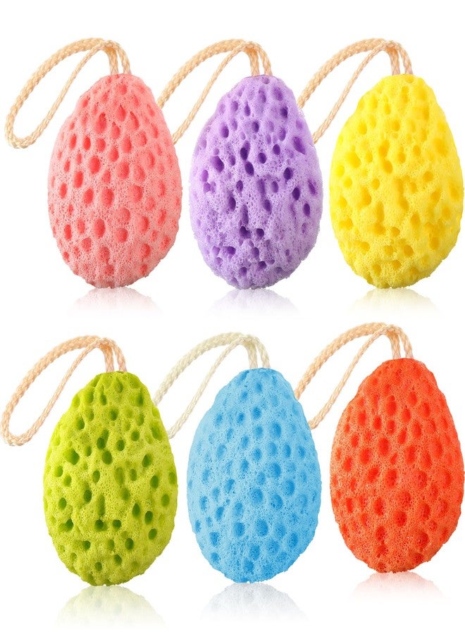 FoldTier 6 Pack Bath Sponges for Shower Women Body Loofah Sponge for Exfoliating Deep Cleansing Body Scrubber, Multiple Textures for Gentle Exfoliation Women Men Bathroom Supplies(Bright Color) - Image 1