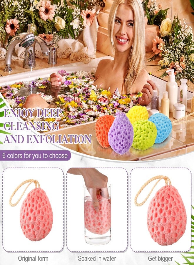FoldTier 6 Pack Bath Sponges for Shower Women Body Loofah Sponge for Exfoliating Deep Cleansing Body Scrubber, Multiple Textures for Gentle Exfoliation Women Men Bathroom Supplies(Bright Color) - Image 5