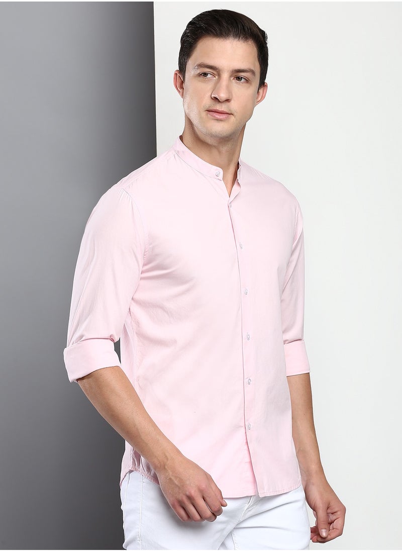 Men's Pink Slim Fit Casual Spread Shirt - pzsku/ZBD97E537FB063E46FC6DZ/45/_/1724268777/f51c6e81-372c-4e63-abb4-9816e3098616