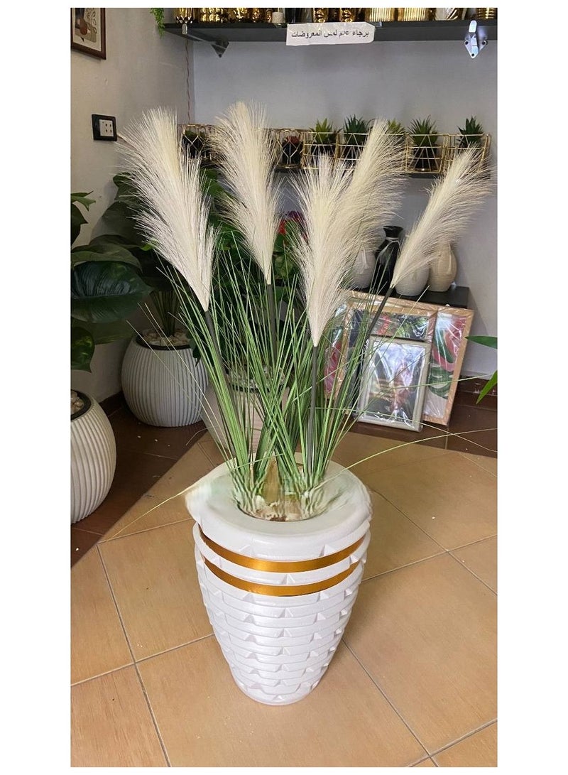 NAMA Modern decorative vase with artificial pampas grass. 110 cm