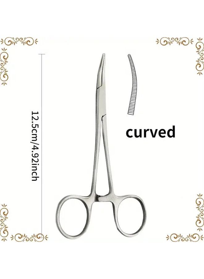 Professional Stainless Steel Curved Tip Tweezers For Fishing Pet Hair Removal Outdoor Use - Image 1
