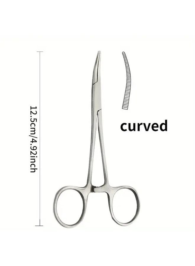 Professional Stainless Steel Curved Tip Tweezers For Fishing Pet Hair Removal Outdoor Use - Image 5