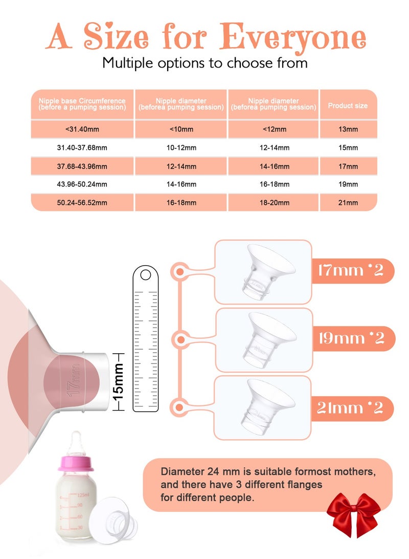أوربازار 6 قطع من حشوات مضخة حليب الثدي مقاس 19 مم متوافقة مع Momcozy S12 Pro/S9 Pro/S12/S9 (19 مم) - Image 2