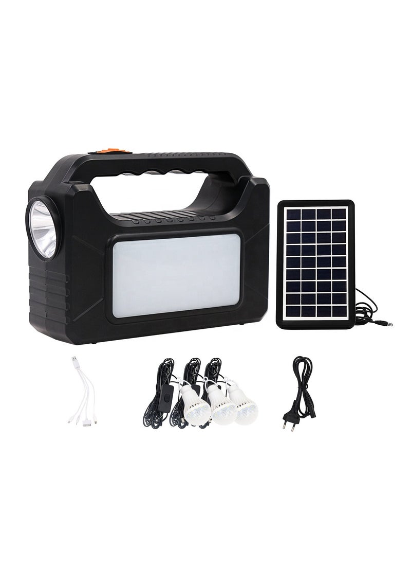 Easy Power Solar Power Lighting System With Battery And Solar Panel Bulbs Black 18.18×7.24 X12.48cm  - Image 1