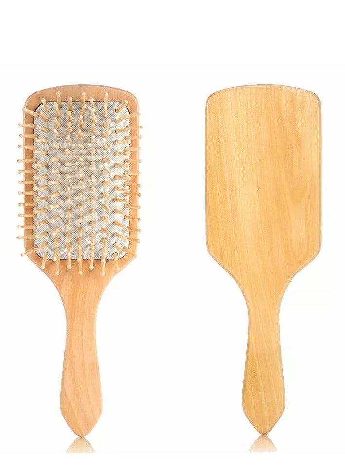 1pc multi-color wooden paddle hair brush