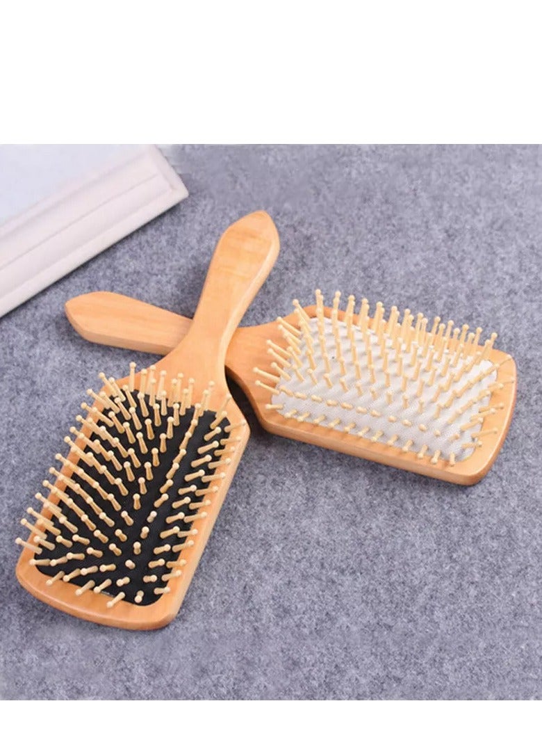 1 قطعة فرشاة شعر مجداف خشبية متعددة الألوان - Image 3