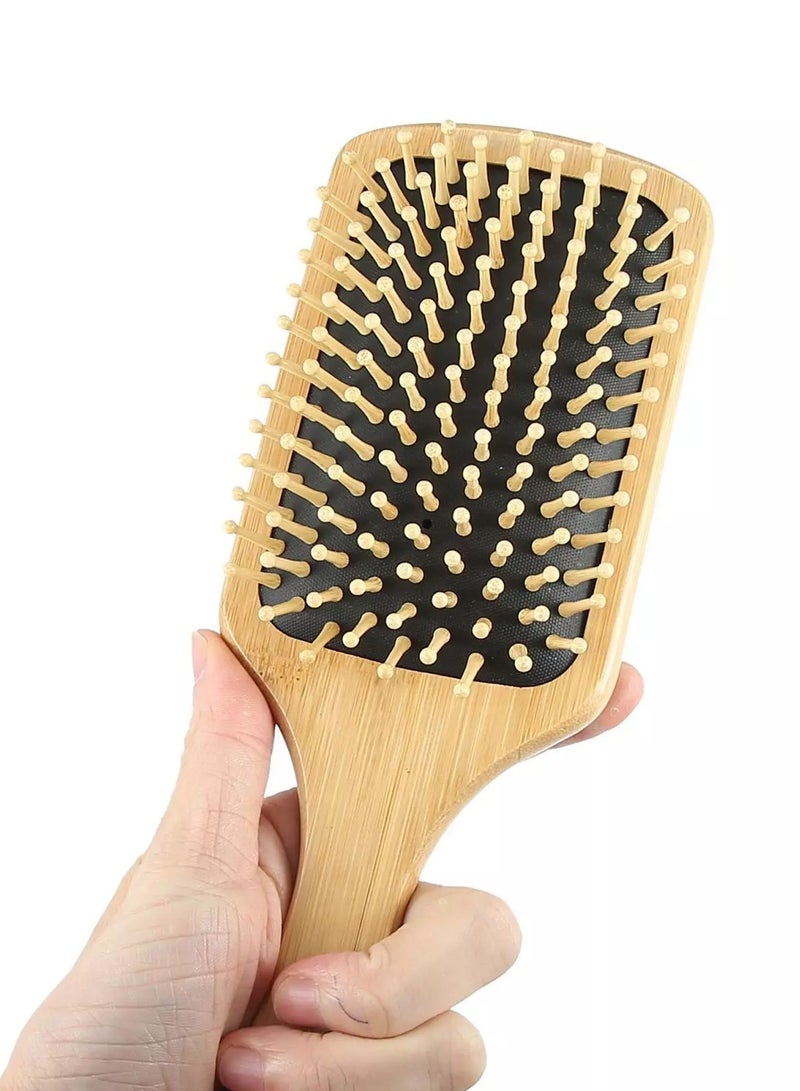 1 قطعة فرشاة شعر مجداف خشبية متعددة الألوان - Image 2