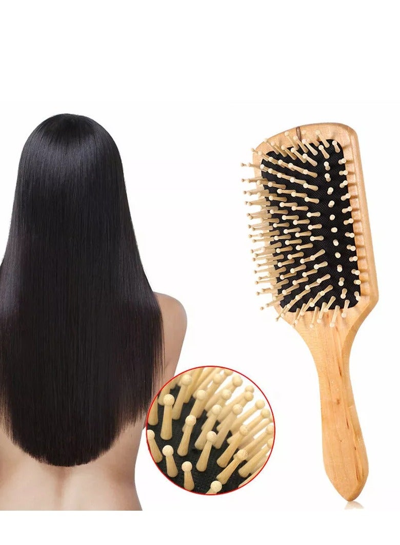 1 قطعة فرشاة شعر مجداف خشبية متعددة الألوان - Image 5