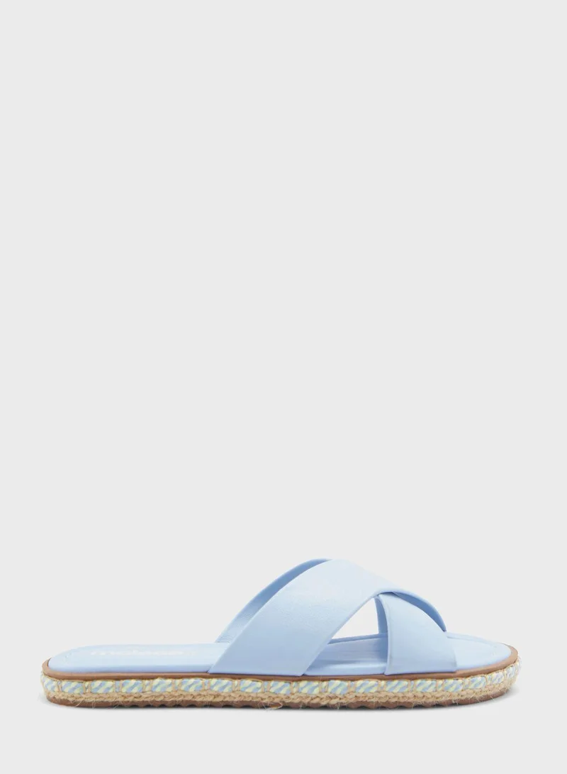MOLECA Florence Cross Strap Flat Sandals
