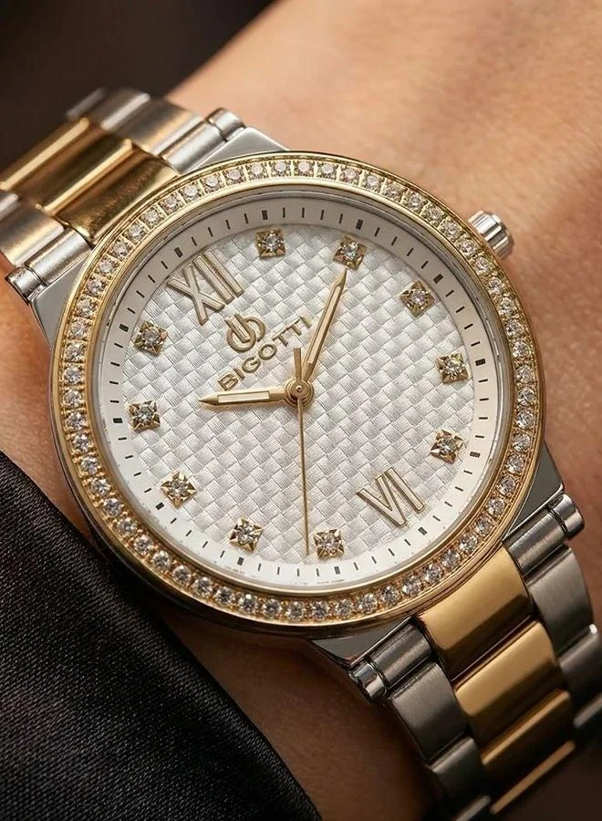 BIGOTTI Bigotti - Raffinato Women Watch | Stainless SteelBrass Case | Analog | Round Dial | Mineral Glass | Japanese Quartz | Water Resistant 30 Meters