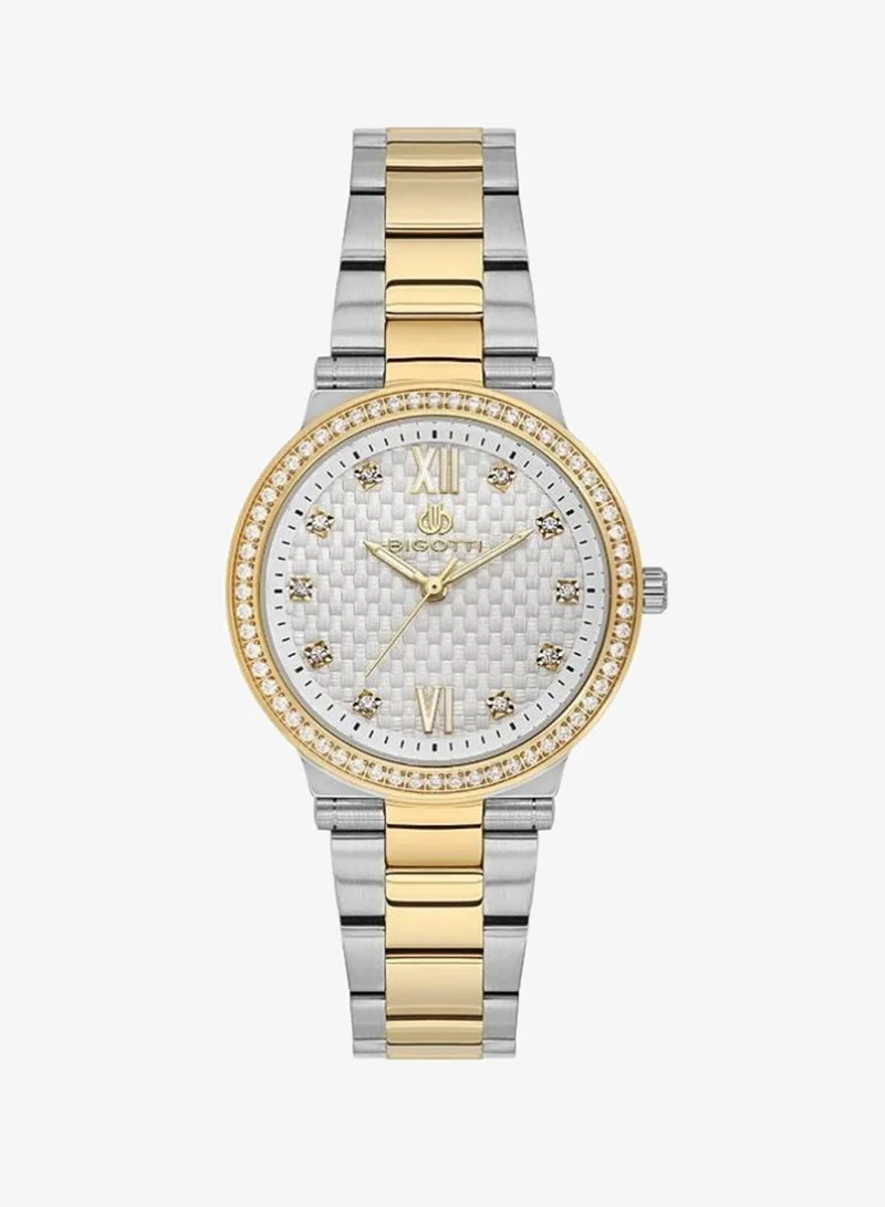 BIGOTTI Bigotti - Raffinato Women Watch | Stainless SteelBrass Case | Analog | Round Dial | Mineral Glass | Japanese Quartz | Water Resistant 30 Meters