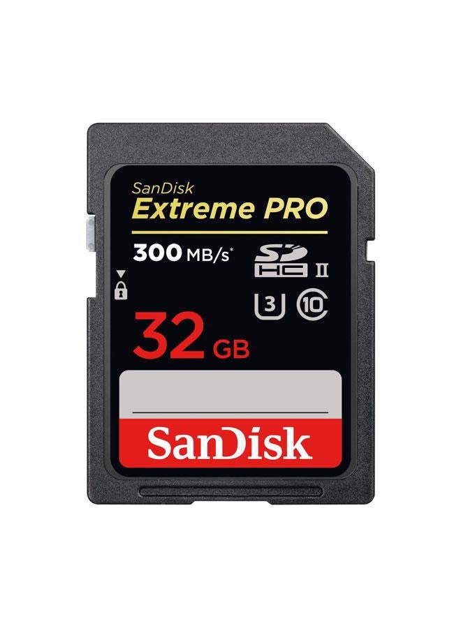 sandisk Extreme PRO Upto 300MB/s UHS-II Class 10 U3 SDHC Memory Card 32 GB SDSDXPK-032G-GN4IN - Image 1