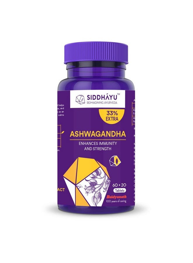 Siddhayu Ashwagandha Tablet | Enhances Immunity and Strength | 60 + 20 Tablets (40 Pills Free) (Pack of 2) - Image 3