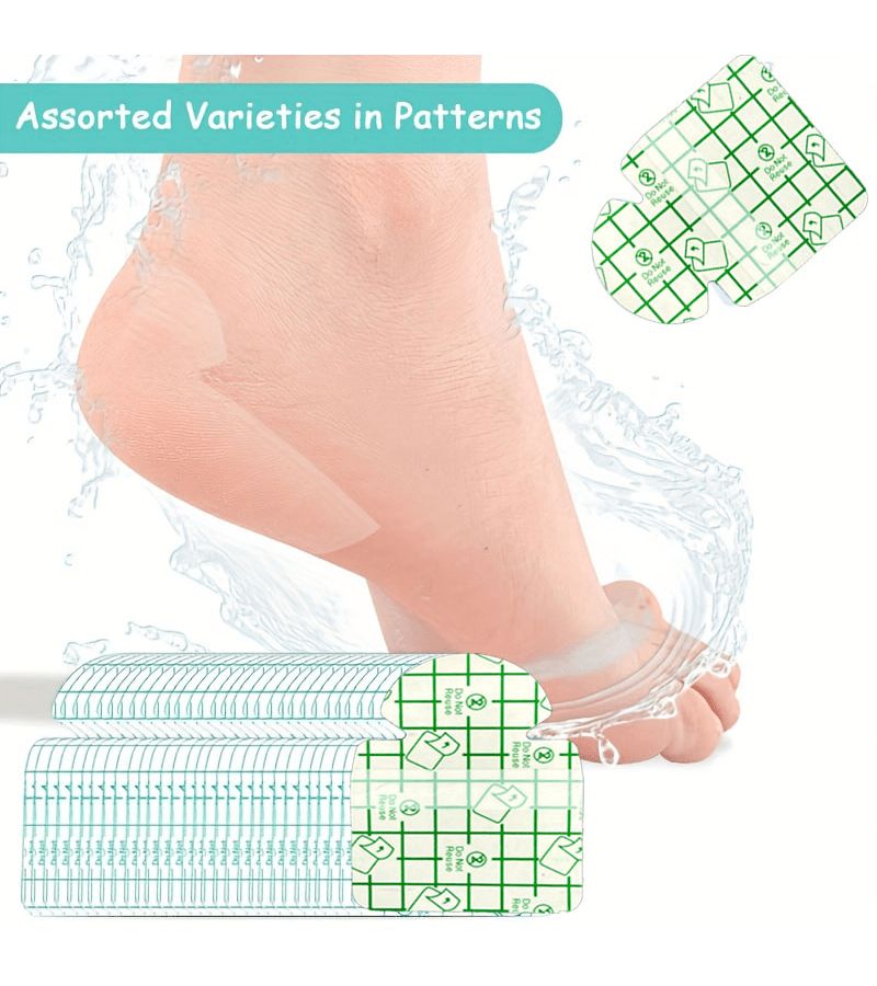 20pcs Invisible Moisturizing Heel Pads Breathable Cushioning for Cracked Heels Soft PVC No Adhesive Needed - Image 4