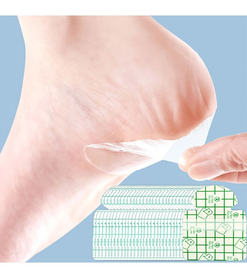 20pcs Invisible Moisturizing Heel Pads Breathable Cushioning for Cracked Heels Soft PVC No Adhesive Needed - Image 3