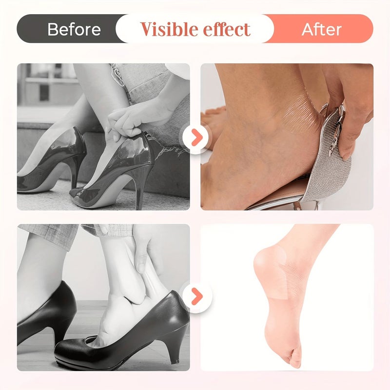 20pcs Invisible Moisturizing Heel Pads Breathable Cushioning for Cracked Heels Soft PVC No Adhesive Needed - Image 5