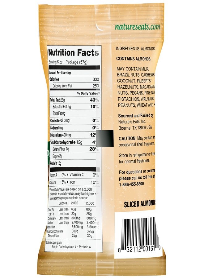 Nature's Eats Natural Sliced Almonds, 2 Ounce (Pack of 12) - Image 2