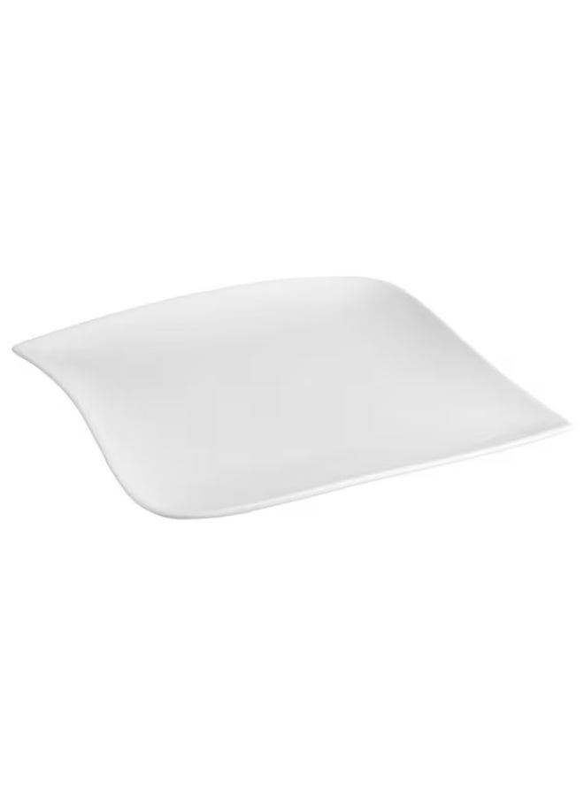 Secret de Gourmet Wave Square Shape Flat Dinner Plate White 26cm - Image 2