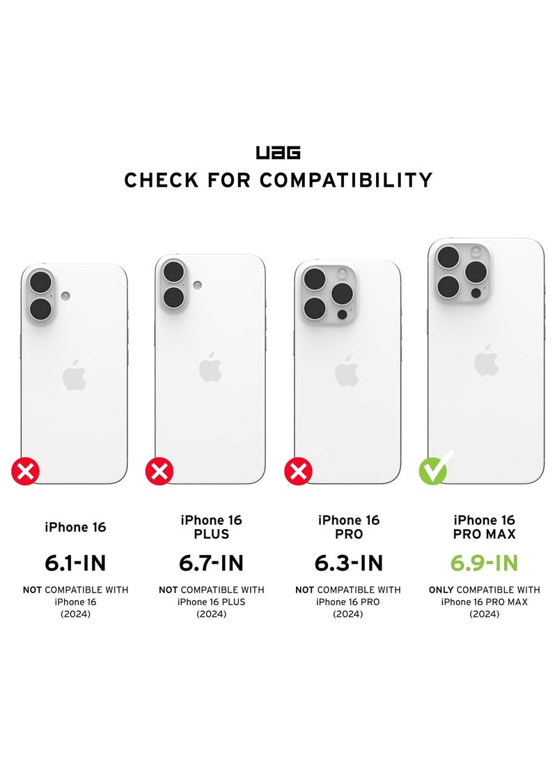 Urban Armor Gear - UAG Plasma XTE MagSafe for iPhone 16 Pro MAX Case Cover [20 Feet Drop tested] with Kickstand - Ash | Titanium - Image 1