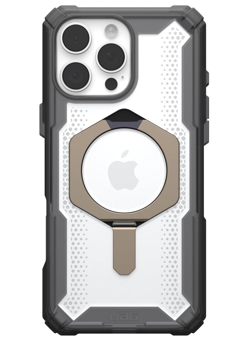 Urban Armor Gear - UAG Plasma XTE MagSafe for iPhone 16 Pro MAX Case Cover [20 Feet Drop tested] with Kickstand - Ash | Titanium - Image 1