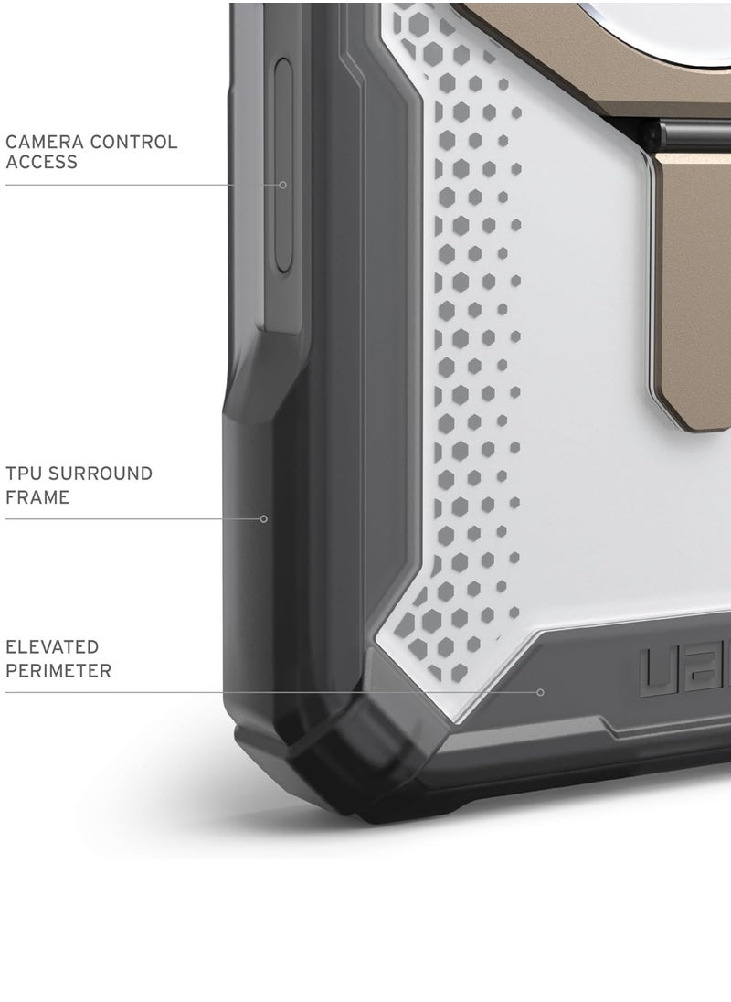 Urban Armor Gear - UAG Plasma XTE MagSafe for iPhone 16 Pro MAX Case Cover [20 Feet Drop tested] with Kickstand - Ash | Titanium - Image 1