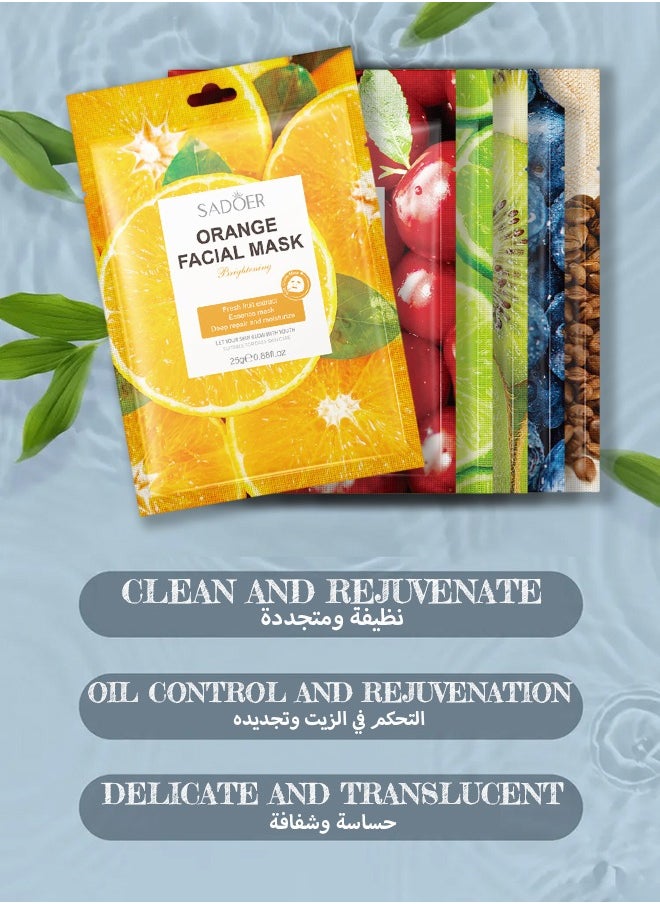 SADOER Plant Nutrition Antioxidant Facial Sheet Mask-Premium Essence Moisturizing|Anti-aging Hydrating Face Masks,Clarifying,Nourishing And Firming|Face Mask Skin Care&Beauty Facial Sheet Mask,Cruelty-Free  - Image 2