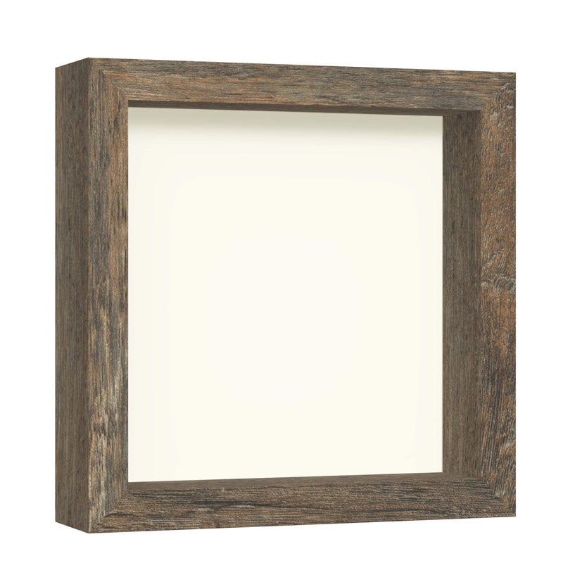 Frameworks 8x8 Driftwood Wooden Shadow Box Frome - Love Love Back Budged Glass و Consiss - Image 2