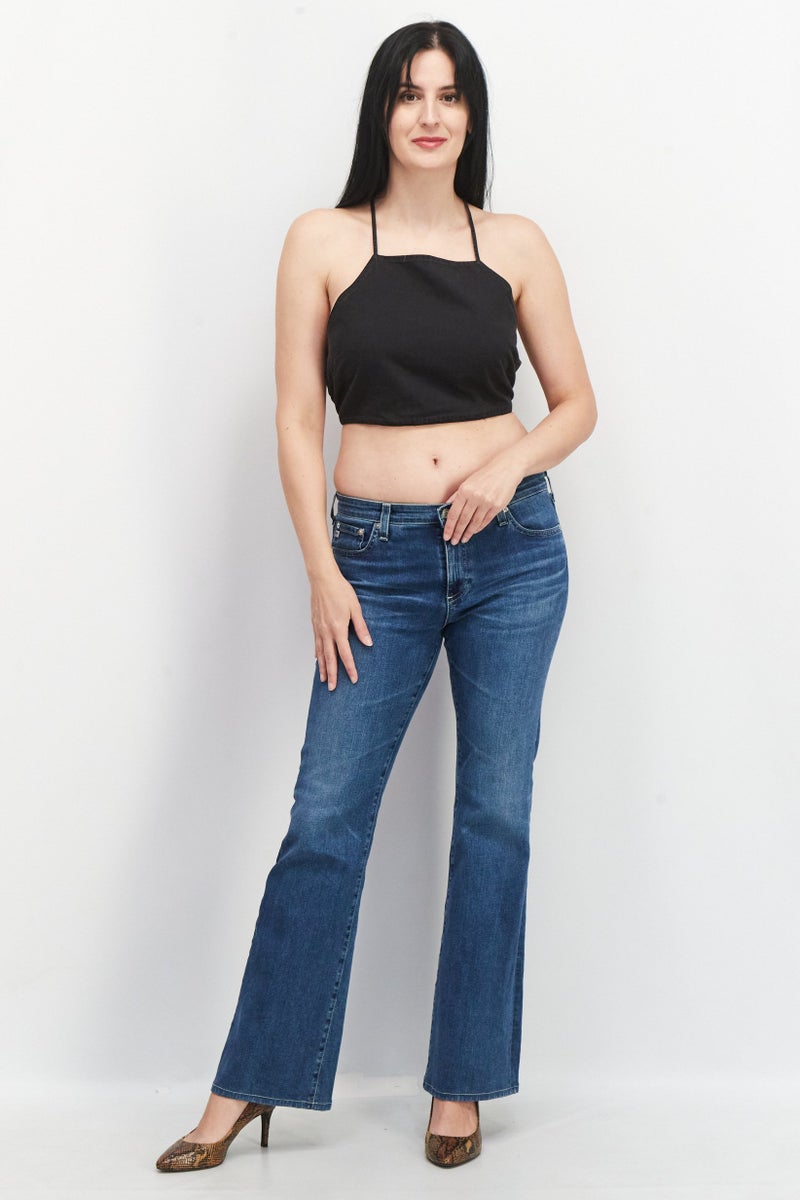 Asos Design Women Halter Neck Sleeveless Washed Crop Top, Black - Image 3