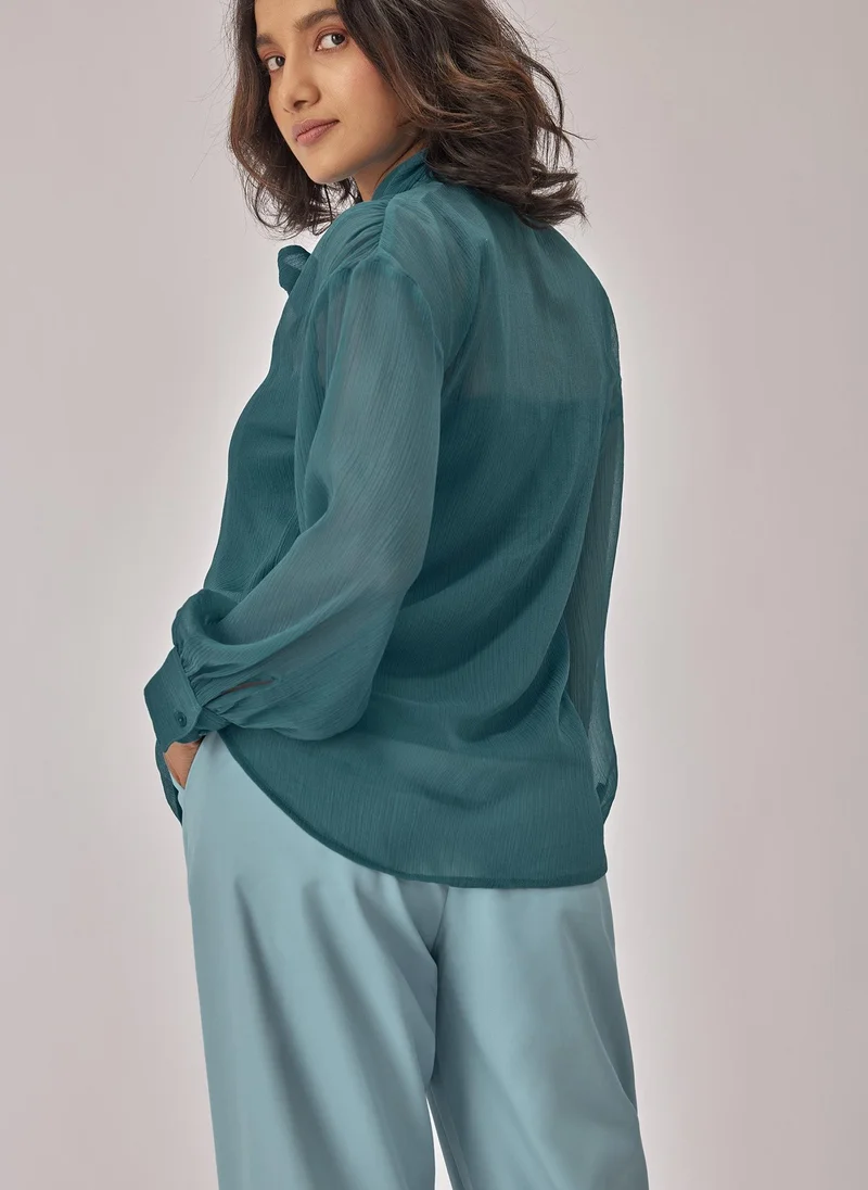 The Label Life Chiffon Pussybow Top