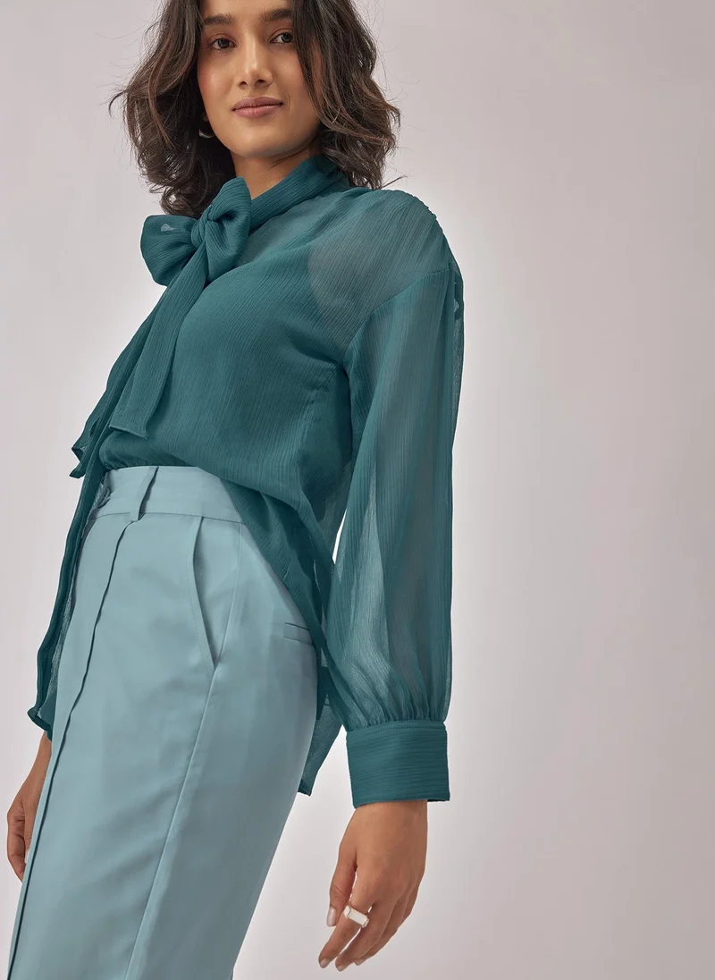 The Label Life Chiffon Pussybow Top