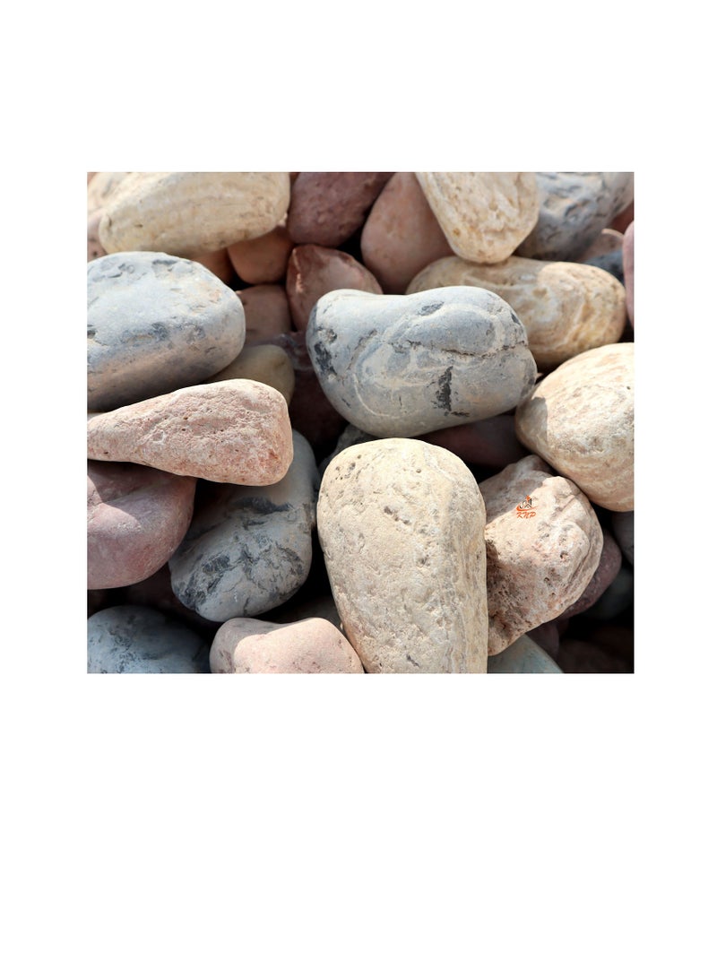 KNP Mix Color River stone Natural Garden Material  5-8 CM 20KG - Image 1