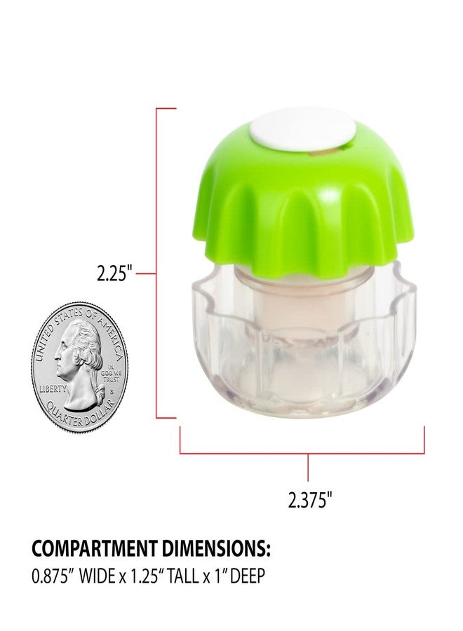 EZY DOSE Crush Pill, Vitamins, Tablets Crusher and Grinder, Effortlessly Crushes Medications into Fine Powder, Features Storage Compartment, Durable, Easy-to-Use Design, Green, Small, BPA Free - Image 2
