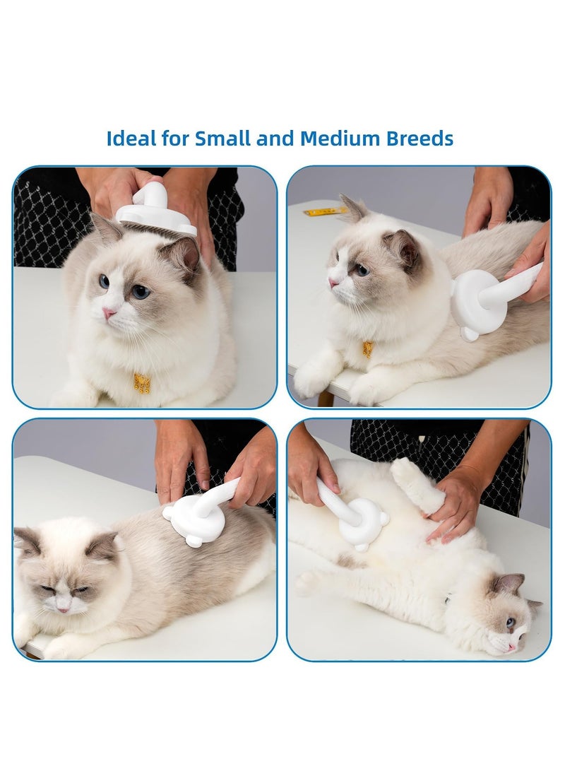 Arabest فرشاة للقطط لتساقط الشعر، فرش للقطط الداخلية، فرشاة للقطط والكلاب ذات الشعر الطويل أو القصير، فرشاة للعناية بالقطط، مشط للتدليك يزيل السجاد والتشابك والفراء السائب - Image 5