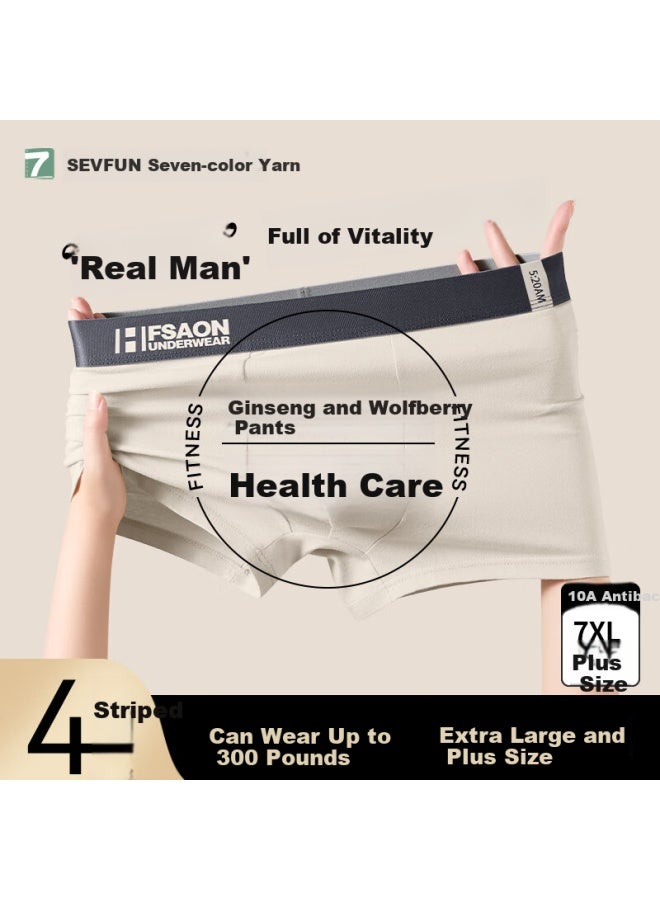 Sevfun Qise Fang Pure Cotton Men's Underwear, Plus Size, Loose-fitting, For Overweight Men, 300 Jin, Comfortable Shorts, Boxer Briefs - Image 1