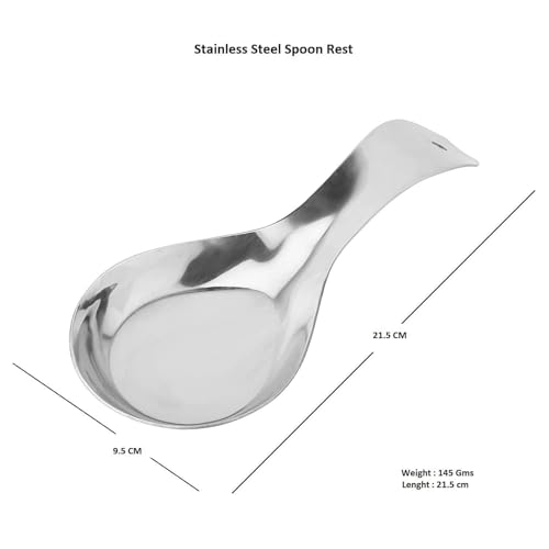 INKULTURE Stainless Steel Spoon Rest for Home & Kitchen, Pack 02 Pcs | Large | Spatula Ladle Holder | Spoon Rest Holder - Image 4