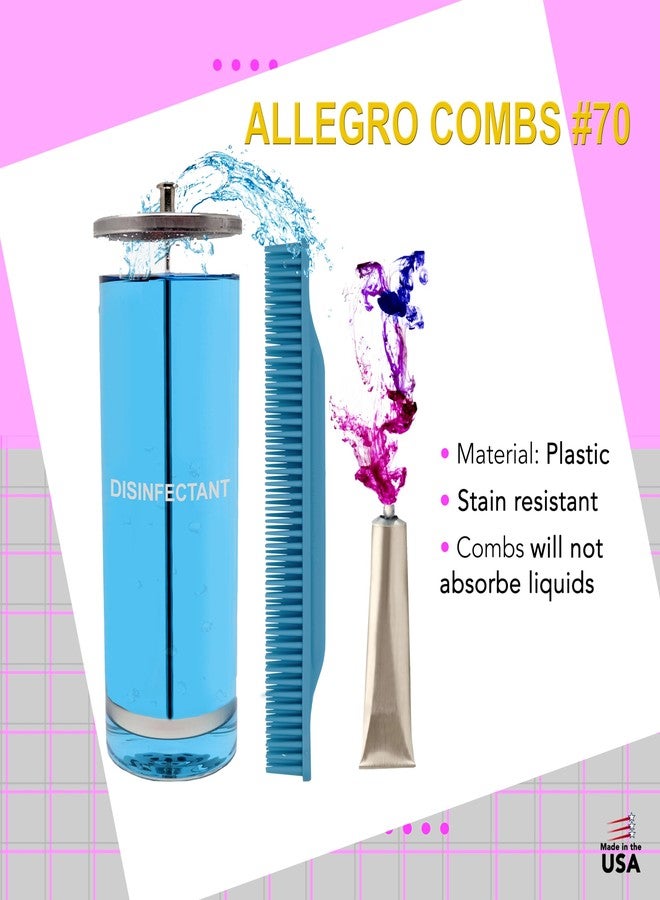 Allegro Combs 3-Row Detangling Comb, Wide Tooth Curl Defining Brush, Perfect for Women Curly Hair Stylists, Curl Defining Comb, Made In The USA, Baby Blue (1 Piece) - Image 5