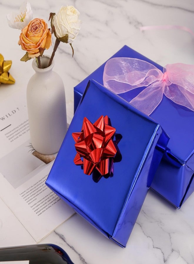 BULKYTREE Blue Metallic Wrapping Paper, Solid Color Paper,Gift Wrapping Paper for Men Women, Perfect for Wedding,Valentine's Day,Birthday, Christmas,Graduation Present,Baby Shower - 17 Inches - Image 3