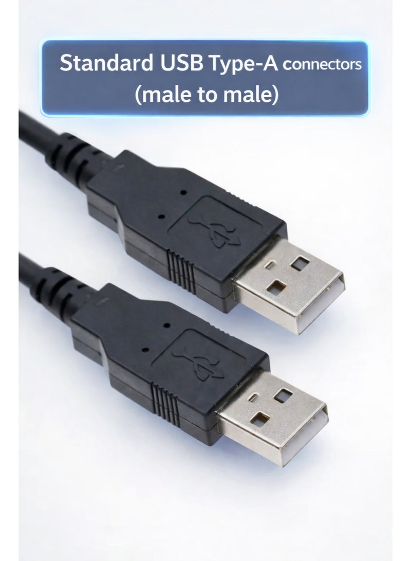 CABLE CONV USB Type-A Male to Male Cable 3M High Speed Data Transfer Standard USB AM to AM Cable CableConv - Image 3